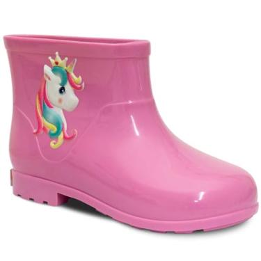 Imagem de Bota Infantil Galocha Feminina 21ao26 Botinha Menina Unicornio 09.40 (Rosa, BR, Criança de 4 a 8 anos, Numérico, 26)