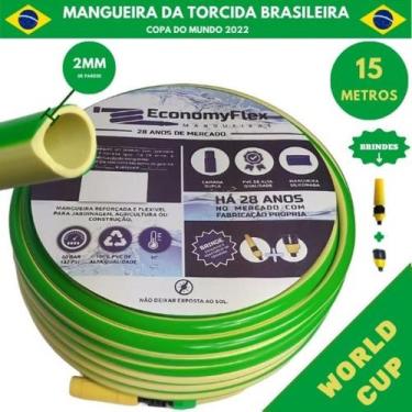 Imagem de Mangueira Para Jardim Verde E Amarela 15M - World Cup - Duraflex