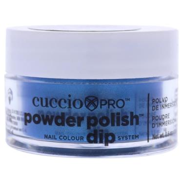Imagem de Sistema de mergulho de cor de unha profissional polonesa em pó - Azul escuro com Mica azul da Cuccio para mulheres - 14 g em pó para unhas