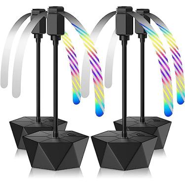 Imagem de Grete Gotye 4-PC Food Fans for Tables, Outdoor Food Fan, Food Fan with Flexible Goose-Neck Blades, Portable Battery Powered Fan for Home Restaurant Party Picni (Jet Black)