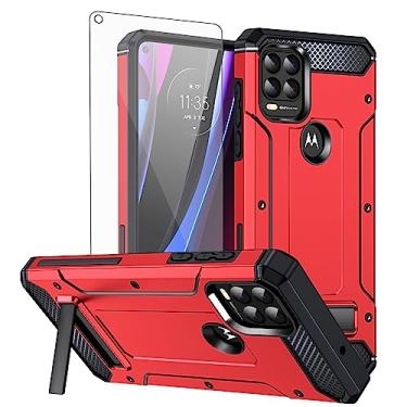 Imagem de Asuwish Capa de telefone para Moto G Stylus 5G 2021 com protetor de tela de vidro temperado e suporte robusto fino acessórios para celular híbrido de grau militar Motorola GStylus G5 XT2131DL feminino