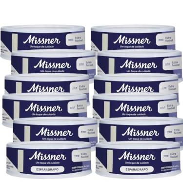 Imagem de Esparadrapo Impermeável Extra Flexível Branco 1,2 cm x 4,5 m (MISSNER) - Kit com 12 Unidades