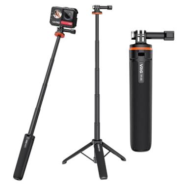 Imagem de Haste de extensão ajustável para selfie compatível com DJI Osmo Pocket 3/Action 4, tripé de extensão de suspensão compatível com Insta360 GO3/X3/ONE X2 Suporte de montagem (50,8 cm)