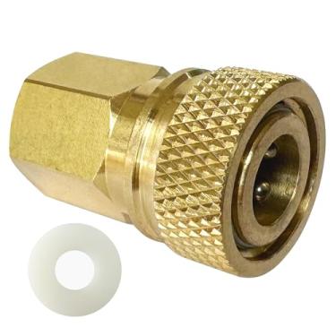 Imagem de Adaptador universal de plugue de desconexão rápida M10 X 1 fêmea, adaptador fêmea de desconexão rápida de 8 mm, acessórios de carregamento de paintball PCP com anel de vedação