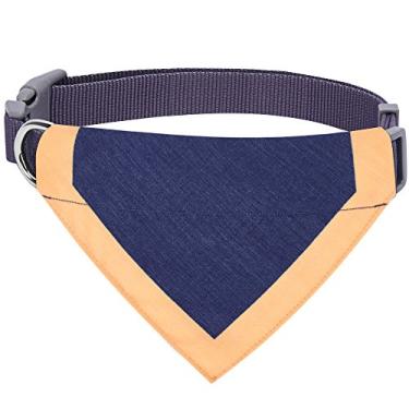 Imagem de Blueberry Pet 7 padrões Uptown Chic Elegante Triângulo Cinzento-Roxo Algodão Mistura Lenço Bandana Coleira Ajustável para Cachorro, Pequeno, Pescoço 30,5-40,6 cm