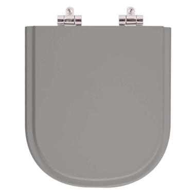 Imagem de Assento Sanitário Poliester Soft Close Vogue Plus Cinza Vip (Cinza Escuro) para vaso Deca