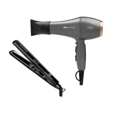 Imagem de Kit Mq - Secador Mq Pro Digital Íon 2600W 220V + Chapinha Prancha Mq Pro 480 Velox Bivolt