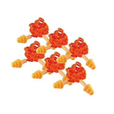 Imagem de Kit 6 Protetor Auricular Plug Silicone Com Cordão 13Db K10