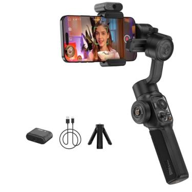 Imagem de ZHIYUN Smooth 5S AI Combo 3-Axis Gimbal Stabilizer para iPhone 15 Pro Max e Smartphone Android Gimbal com AI Tracker, luz de preenchimento integrada, tripé, estabilizador de telefone para gravação