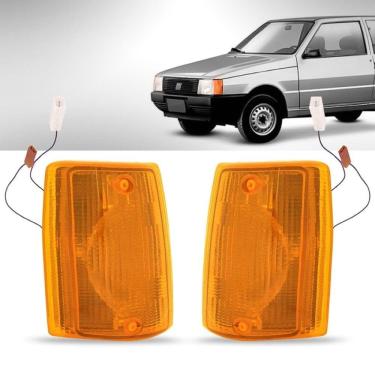 Imagem de Par Lanterna Pisca Dianteira Uno 1985 86 87 88 89 90 Âmbar