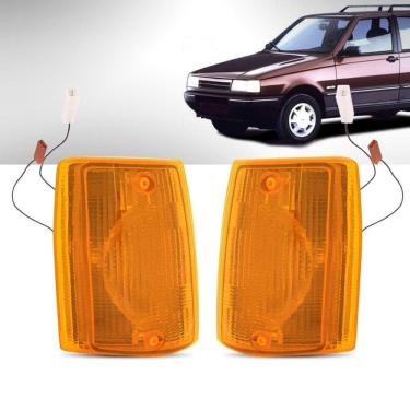 Imagem de Par Lanterna Pisca Dianteira Elba 1985 86 87 88 89 90 Âmbar