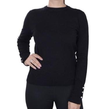 Imagem de Blusa Feminina Dudalina ML Tricot Preta - 660205-Feminino