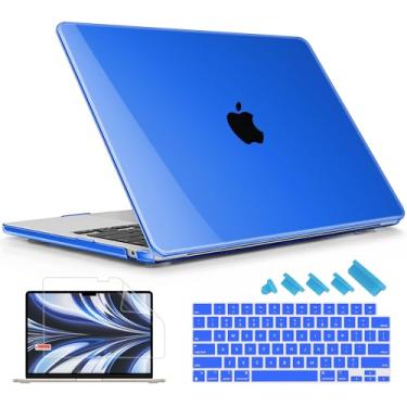 Imagem de Lepeoac Compatível com MacBook Air 38.1 cm Capa M4 A3241 M3 A3114 M2 A2941 2025 2024 2023 Releaes, capa rígida de plástico com capa de teclado para Mac Air 15,3 polegadas, compatível com Touch ID,