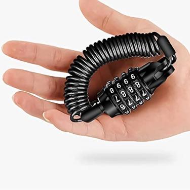 Imagem de Fechadura de capacete de motocicleta Jiaxitek, cadeado de segurança de combinação de senha portátil 59 polegadas cadeado de cabo para mala de bicicleta e bagagem