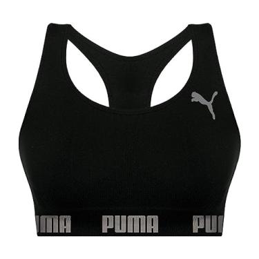 Imagem de Top Sem Costura, Puma, Feminino, Preto, P