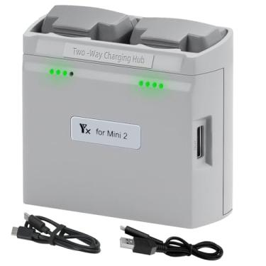 Imagem de Xmipbs Hub de carregamento de bateria bidirecional para DJI Mini 2/Mini 2 SE/Mavic Mini 4K /Mini SE Acessórios para drone, duas portas de carregamento, carregador de bateria para quadricóptero Mavic