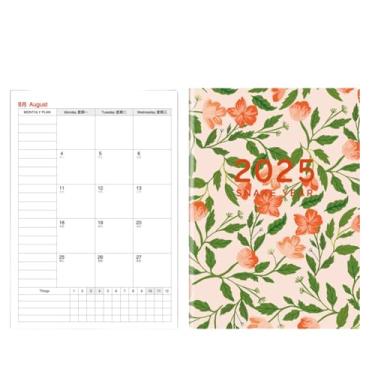 Imagem de Joucien Agenda de check-in de gerenciamento de tempo simplificada plano de trabalho mensal Notebook-Rouge-A4: 20,8 x 28,5 cm