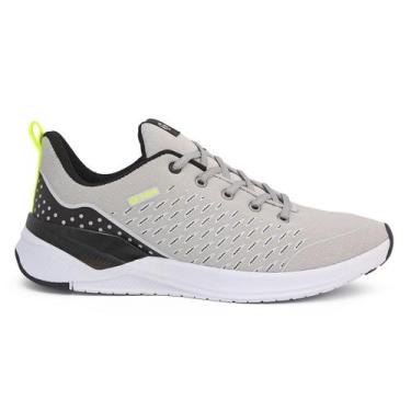 Imagem de Tênis Esportivo It Shoes Amortecedor Gel Masculino, Cinza, Preto, 42, 