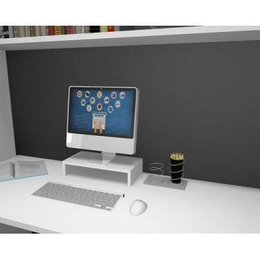 Imagem de Suporte MDF Para Monitor e Tela LCD 40 x 20 cm 8,5 cm Altura - Eví Dec