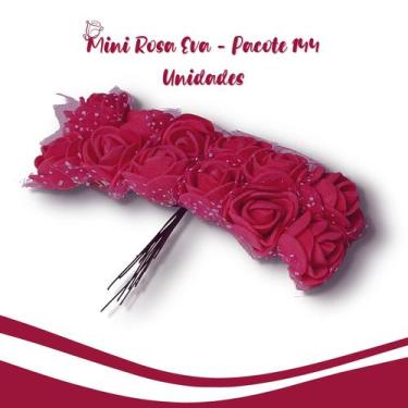 Imagem de Flor De Eva Rosa Escuro - MIni Rosa - Pacote Com 144 Unidades - Nybc
