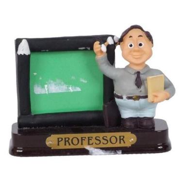 Imagem de Boneco Profissional Professor c/Porta Foto Decoração 8cm - Zona Livre