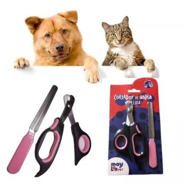 Imagem de Cortador de Unha com Lixa P/ Cachorros Gatos Coelhos e Aves - Maylon P