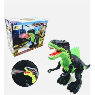Imagem de Dinossauro Brinquedo Anda Solta Fumaça Com Luz e Som. - DM TOYS
