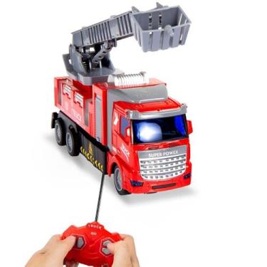 Imagem de Caminhão De Bombeiro Com Controle Remoto Escala 1:48 6212 DMToys - DM 