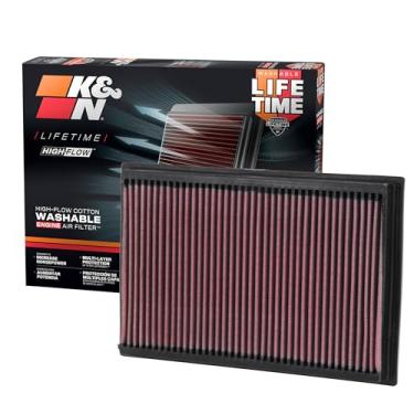 Imagem de Filtro de ar do motor K&N: alto desempenho, premium, lavável, filtro de substituição: Ford 1992-2011 / Lincoln/Mercury V8 (Carro de cidade, Grand Marquis), 33-2272