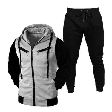 Imagem de Conjunto Agasalho Blusa De Frio De Zíper + Calça Moletom - Ramazzoni, 