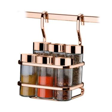 Imagem de Suporte Temperos 6 Peças Para Barra De Cozinha - Aço - Future Industri