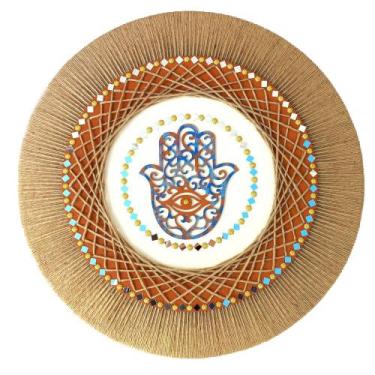 Imagem de Mandala Hamsá / Mão de Fátima/Proteção e Intuição 60cm - Aqui Tem Magi