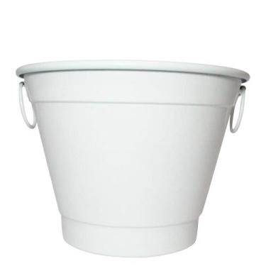 Imagem de Balde de Gelo e Cerveja Térmico em Alumínio 6,5L Bbq - Branco - Retrof