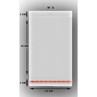 Imagem de Saco Adesivado com Solapa N3 - 7,5 x 10 cm - C/ 100 unidades - Vabene