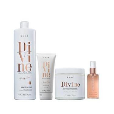 Imagem de Brae Divine Shampoo 1L+Mascara 500g+Leave-in 200g+Revival Shine Oil 60