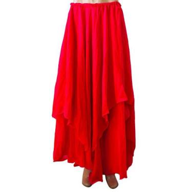 Imagem de Encomenda 30 Dias Saia Longa Godê e Bico Dança do Ventre Nylon na Barr