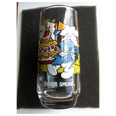Imagem de Collectable Vintage 1983 Baker Smurf Glass Tumbler