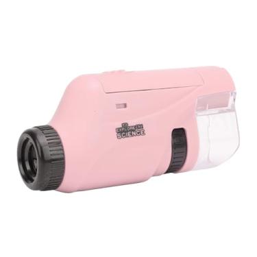 Imagem de Microscópio para Crianças, Microscópio de Bolso Portátil para Estudantes, Lupa Alimentada por Bateria, Microscópio Portátil para Colecionadores, Mini Microscópio para Meninos e