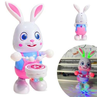 Imagem de Coelho Dançarino Com Tambor Brinquedo Infantil C/Luz e Som - Europio
