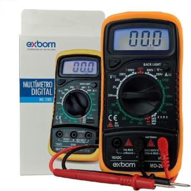 Imagem de Multímetro Digital Profissional Portátil Bateria Bip Exbom, MD-200L