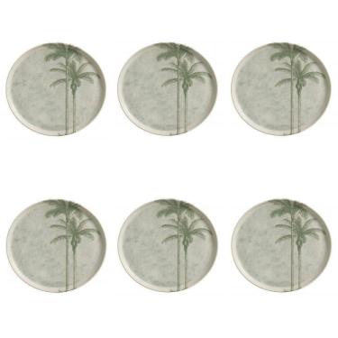 Imagem de Conjunto De Pratos Rasos 06 Peças Bio Tropicália Porto Brasil