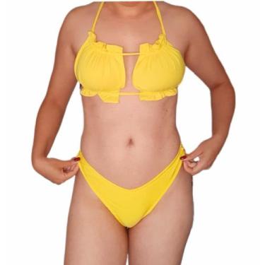 Imagem de Conjunto de biquini concha e asa delta fio dental - RAYS MODAS, Amarel