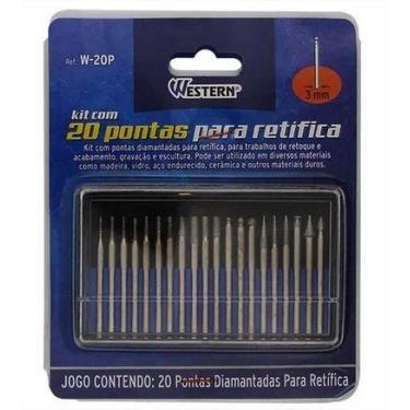 Imagem de Kit com 20 Brocas Diamantadas P/ Retífica Gravação E Acabamento - west