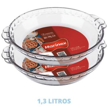 Imagem de Forma Filetada 1,3L Travessa Vidro Temperado Marinex - 2 Un - NADIR FI