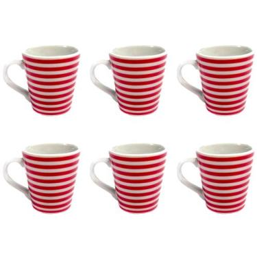 Imagem de Xícaras caneca Café Chá Porcelana 110 Ml louça personalizada 6 unidade