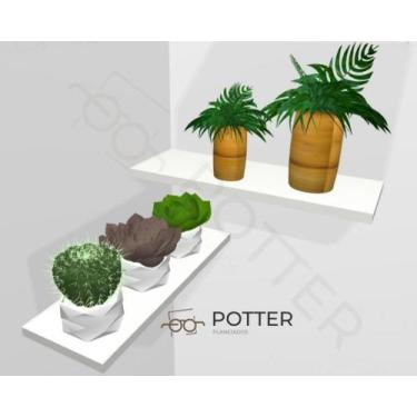 Imagem de Jogo 2 Prateleiras de Madeira mdf Decoração medidas 39x15 - Potter Pla