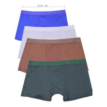 Imagem de Kit 5 Cuecas Boxer Plus Size Tamanho Especial Atacado Microfibra até 5