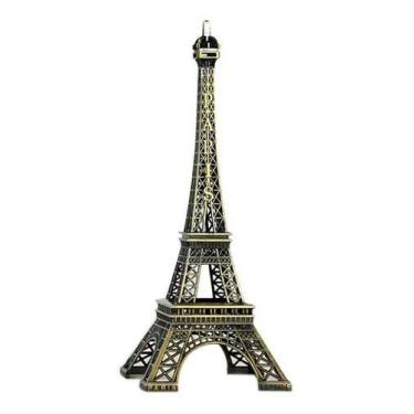 Imagem de Torre Eifel Pariz Decorativa Grande 6cm Metal Bronze - oem