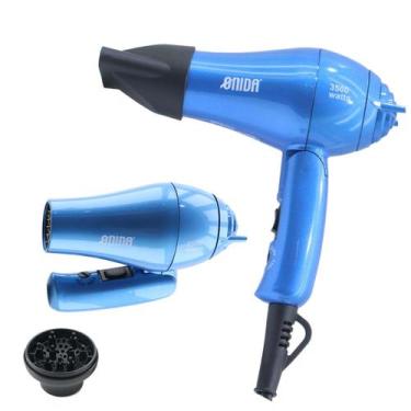 Imagem de Mini Secador De Cabelo Portátil Dobravel 3500w Bivolt  Hair Dryer - On