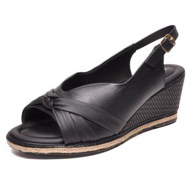 Imagem de Sandália Anabela Casual Conforto Salto Médio Piccadily